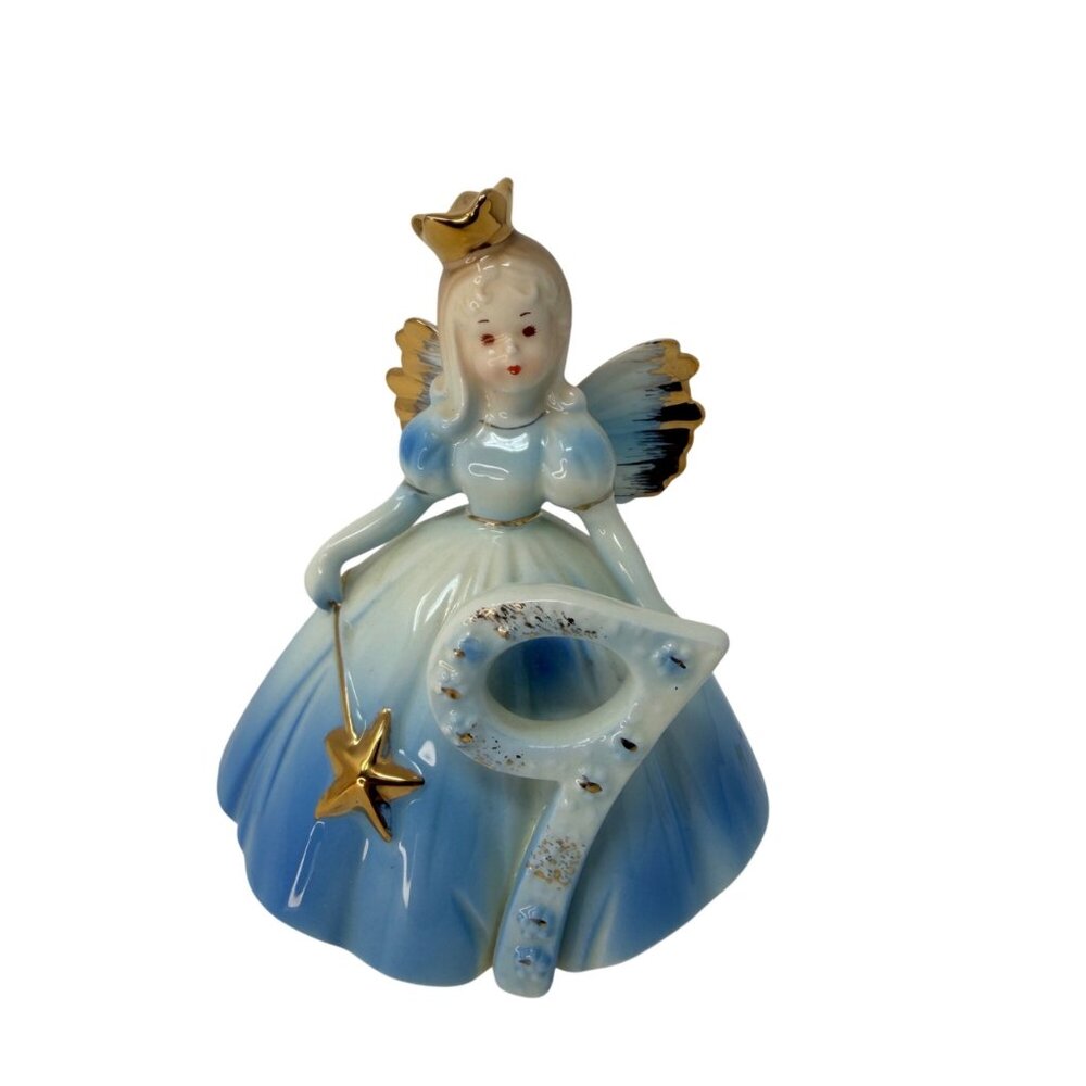 Vtg Josef Originals‎ Birthday Girl Angel Figurine 9 Years Old 9th Birthday Gift